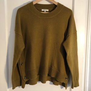 Madewell Side-Button Cotton-Blend Sweater